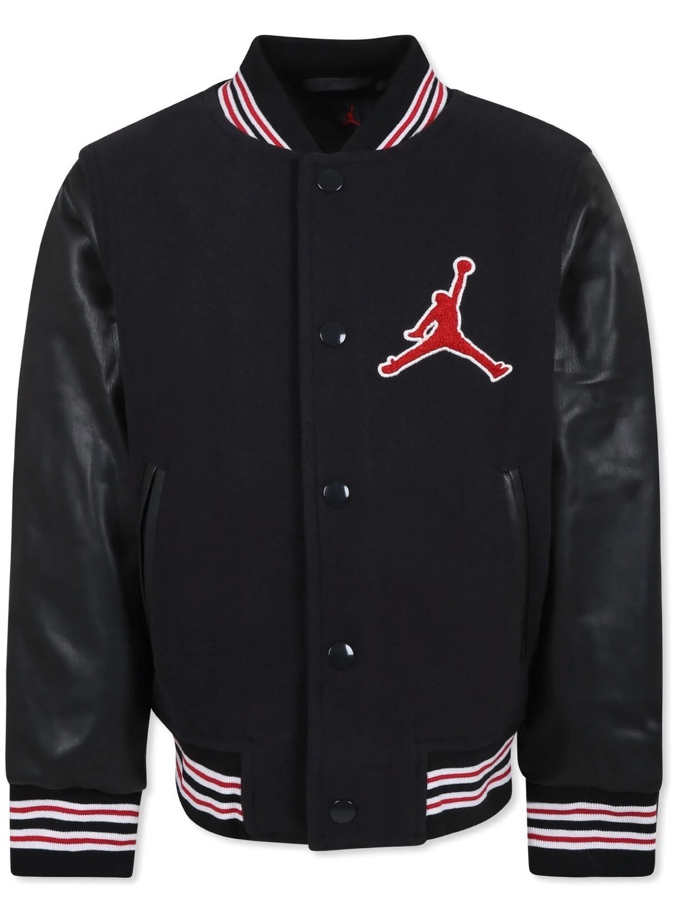 Jordan Black Varsity Jacket with Red Logo